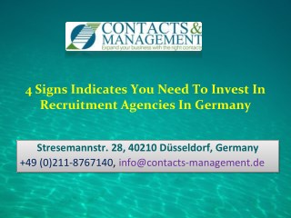 4 Signs Indicates You Need To Invest In Recruitment Agencies In Germany