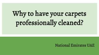 Carpet Cleaning Services - National Emirates UAE