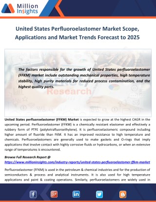 United States Perfluoroelastomer Market Scope, Applications and Market Trends Forecast to 2025