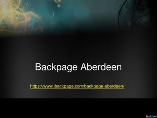 Backpage Aberdeen