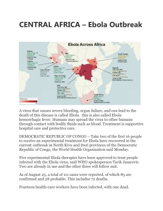 Central africa- Ebola outbreak