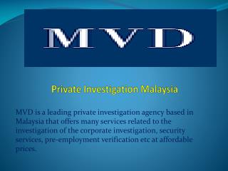 Private Investigation Malaysia