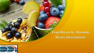Fruit Dryers by Dynamic Dryers International
