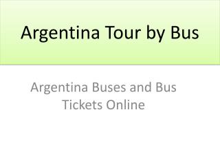 Argentina Buses & Tickets