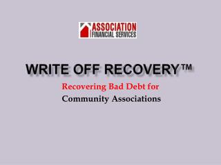 Write Off Recovery™