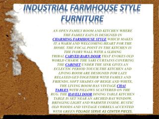 INDUSTRIAL FARMHOUSE STYLE FURNITURE