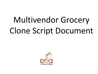 multi vendor Grocery clone script