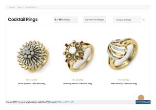 Cocktail Rings - Buy Online Cocktail Rings In India