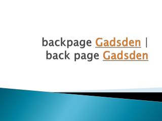 Backpage Gadsden | Back page Gadsden