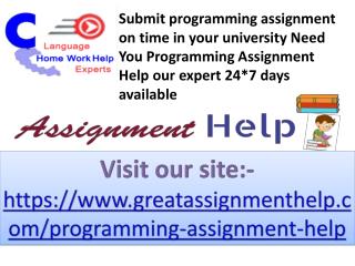 Get the programming help by us to achieve the good grade