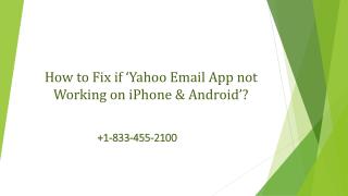 How to fix if â€˜Yahoo Email App not working on iPhone & Androidâ€™?