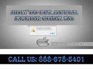 contact 8886785401 apple error code 50