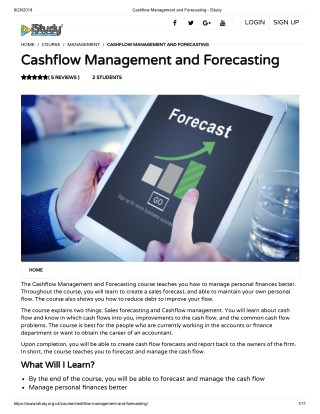 Cashflow Management and Forecasting - istudy