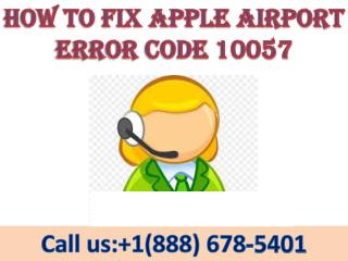 contact 8886785401 apple airport error code 10057