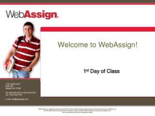 Welcome to WebAssign!