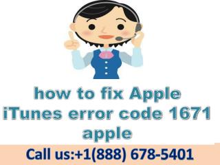 how to fix Apple itunes error code 1671 apple