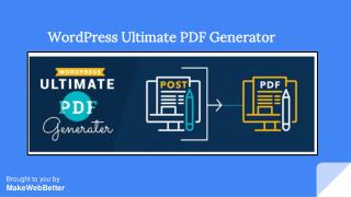WordPress PDF Generator | PPT