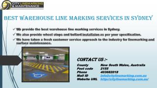 Best Warehouse Line Marking Services in Sydney