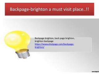backpage-brighton a must visit place..!!