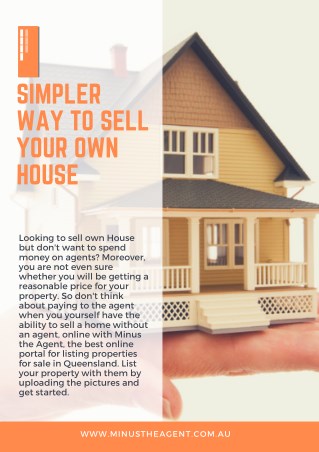Advance Way to Sell Own House
