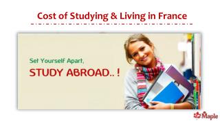 Cost of Studying & Living in France