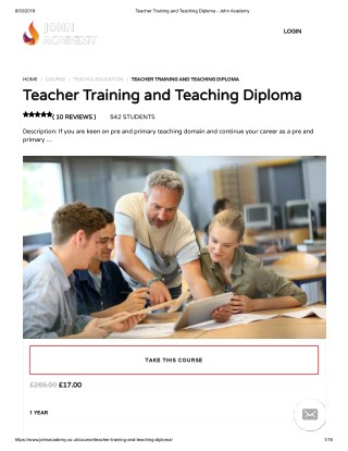 Teacher Training and Teaching Diploma - John Academy