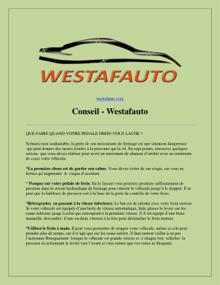 Conseil - Westafauto Lome Togo