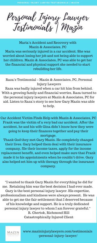 Client Testimonials about Personal Injury Lawyer | Mazin
