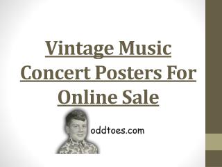 Vintage Music Concert Posters For Online Sale