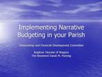 Implementing Narrative Budgeting in your Parish