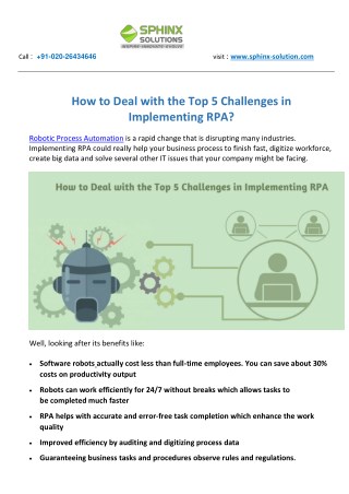 How to Deal with the Top 5 Challenges in Implementing RPA