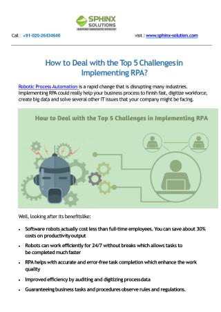 How to Deal with the Top 5 Challenges in Implementing RPA?