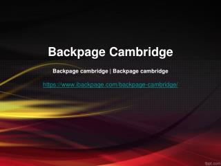 Backpage Cambridge