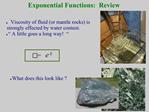 Exponential Functions: Review