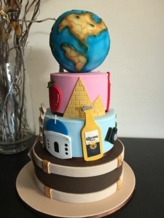 Sample of Cake for Special Occassions - Around the World Cake| Custom Cakes Melbourne