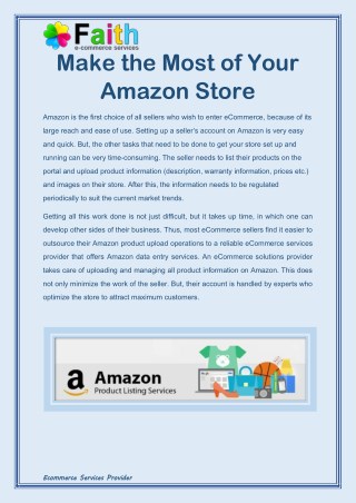 Make the Most of Your Amazon Store