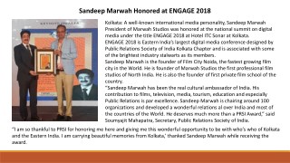 Sandeep Marwah Honored at ENGAGE 2018