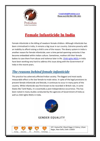 Female Infanticide In India