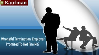 Wrongful Termination: Employer Promised to not Fire Me?