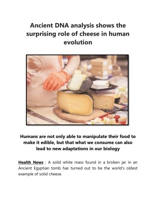 Ancient DNA Analysis Shows the Surprising Role of Cheese in Human Evolution