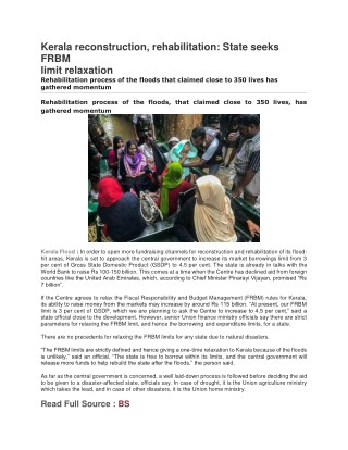 Rehabilitation Process of the Floods That Claimed Close to 350 Lives, Has Gathered Momentum