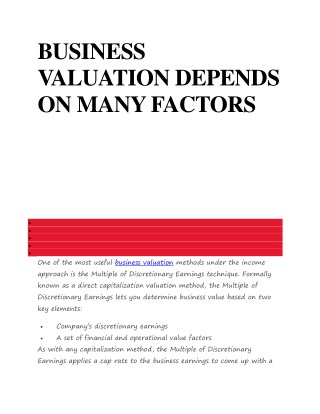 Business Valuation Companies in India | Business valuation method consultant