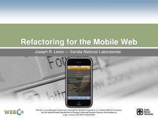 Refactoring for the Mobile Web