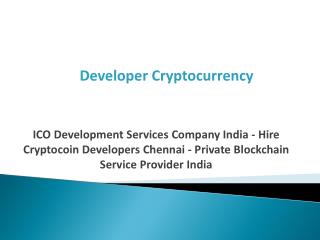 Hire Cryptocoin Developers Chennai - Developer Cryptocurrency