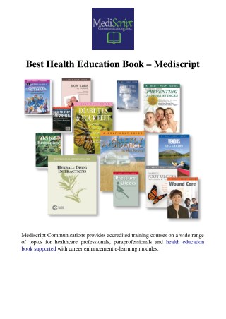 Best Health Education Book - Mediscript