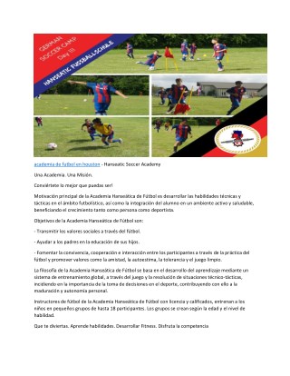 academia de futbol en houston