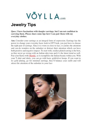 Jewelry Tips
