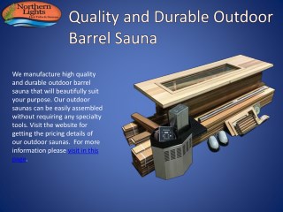 Quality and Durable Outdoor Barrel Sauna