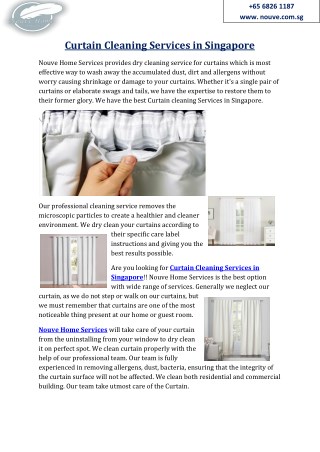 Curtain Cleaning Services in Singapore