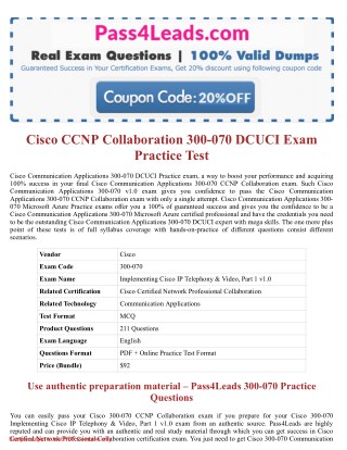 Cisco 300-070 DCUCI Exam Questions